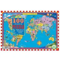 在飛比找博客來優惠-eeBoo 拼圖 - World Map 100 Piece