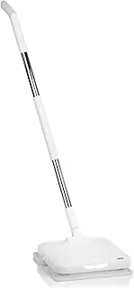 N8WERK Floor Mop with Vibration Function in Moonlight White Edition, Battery Vibration Mop with Spray Function, LED Lighting and 2 Microfibre Cloths, Battery Life up to 90 Minutes