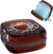 Period Bag,Sanitary Napkin Storage Bag,Basketball Wall Art Abstract,Tampon Holder for Purse