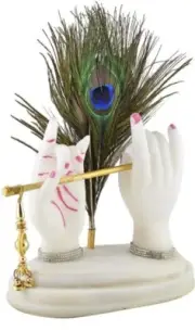 Shree Krishna Flute Hand Statue, Showpiece (Marble)