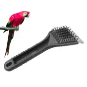 Bird Cage Brush Bird Droppings Cleaning Brush Lint No Shedding Black Stainless