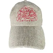 I'D RATHER BE WATCHING FRIENDS CAP Hat Adults Beige Burlap OSFM New