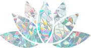 Lotus Window Clings Anti-Collision Glass Decals Rainbow Stickers Window Glass Decal Sun Catcher Decorations Non Adhesive Prismatic Vinyl for Prevent Stop Birds