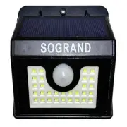 (2 Pack) Solar Motion Sensor Light 30 LED Security Lights Outdoor Wall Lamp