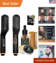 Stylish Grooming Set for Men: Beard Brush, Balm, Oil & E-Book - Perfect Gift!