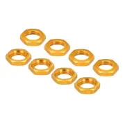 Aluminum 17mm Wheel Nut Thread 1.0mm for 1/8 RC Model Car 8PCS(Golden)