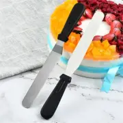 Stainless Steel Scraper with Plastic Handle Cake Cream Knife Spatula DIY Cake