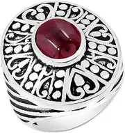 [Sterling Silver Jewelry] Sterling Silver Plated Genuine Gemstone Oval Shape Handmade Solitaire Rings