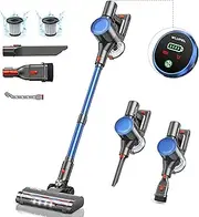[WLUPEL] 30KPA 400W Cordless Vacuum Cleaner,Stick Vacuum with Max to 45 Mins Runtime Battery,80000RMP Powerful Motor Handheld Vacuum for Hard Floor/Carpet/Pet Hair/Car