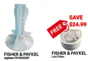 AGITATOR and LINT FILTER SUITS FISHER & PAYKEL WASHING MACHINES - IW609 (9