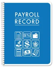 Payroll Record Book Weekly Employee Log 104 Pages 8.5x11 Wire-O