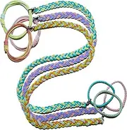 Elastic Spiral Hair Ties for Medium Long Fine Hair, 18" Soft Ponytail Accessories Braided Pony Tails Wrap Hair Tie for Women Girls Stretchy Hair Bands for Water Sports Swim Diving Surf - 3 Packs