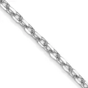 10K White Gold Wg 1.8mm D/C Round Open Link Cable Chain