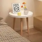 Bedside Tables Side Table Wood Bedroom Storage Nightstand Furniture Round Lamp