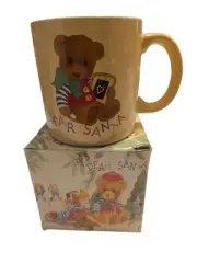 Applause 1988 Dear Santa Bear Christmas 12 Oz. Mug BRAND NEW W/ BOX