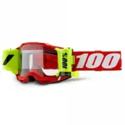100% (Adult) Accuri-2 w/FORECAST Roll-Off System MX Goggles (Neon Red)