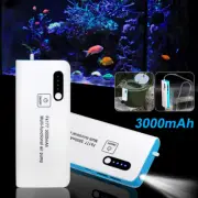 Portable Aquarium Air Pump USB Rechargeable Fish Aerator Oxygen Pump with Lamp