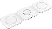 100W 3 in 1 Foldable Wireless Charger Pad Stand for Phone 15 14 13 12Pro Max iWatch Fast Wireless Charging Dock Station(White no Cable)