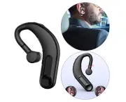 Bluetooth Headset Wireless Waterproof Earpiece Business Workout Driving Call Black