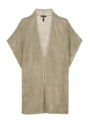 Eileen Fisher Open-knit Linen Cardigan - Natural - S/M (UK10-12 / M) S/M (UK10-12 / M)