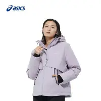 在飛比找Yahoo!奇摩拍賣優惠-ASICS亞瑟士羽絨服女梭織保暖女式厚款連帽羽絨夾克上衣