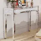 Shining Crushed Diamond Console Table Silver Mirrored Entryway Table Hall Table