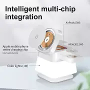 4 In 1 Rotatable Colorful Lighting Wireless Charger Stand For Phone 15 14 13 12