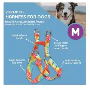 Vibrant Life Tie Dye Step-In Dog Harness Medium sized 20-50lb Dogs New