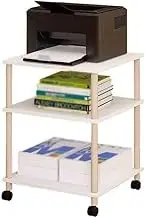 Small Shelf Printer Storage Rack Floor Standing Household Study Desk Side Cabinet Office Movable Swivel Wheel