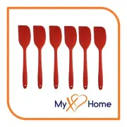 8" Red Silicone Spatula by MyXOHome (1, 2, 4 or 6 Spatulas)