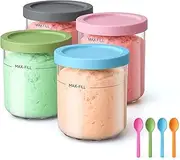 Proxima Direct 8 Pack Creami Containers 16oz Compatible with Ninja Ice Cream Maker NC301, NC300, NC299AMZ, CN305A, & CN301CO Series with 8 Scoops, BPA Free, Airtight & Leaf-Proof