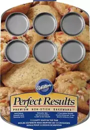 Wilton Perfect Results 12-Cavity Muffin Top Pan, Made Without PFAS Non-Stick Pan
