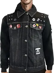 thecostumebase Infamous Second Son Vest and Pins Only Delsin Rowe Cosplay Denim Waistcoat