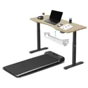 NNEDSZ Fitness WalkingPad M2 Treadmill with ErgoDesk Automatic Oak Standing Desk