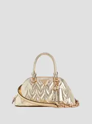 GUESS Women's Gold Adelard Satchel Bag