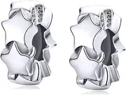 [ABAOLA] 2pcs Rose Gold Plating Rubber Charm Stopper Spacer Bead 925 Sterling Silver for Fashion Pandora Bracelet