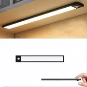 40cm Black Rechargeable Magnetic LED Motion Sensor Under Closet Light Cabinet Dimmable Lamp
