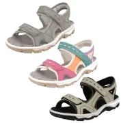 Ladies Rieker '68866' Hook & Loop Strap Casual Sporty Sandals
