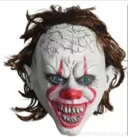 Pennywise Mask Stephen King's IT Horror Clown Joker Halloween Cosplay Costume
