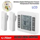Wireless Fridge Thermometer Digital Freezer Alarm Gauge Monitor + 2 Sensors Home