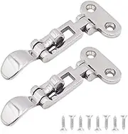 Boat Door Latch Marine Hatch Latches Stainless Steel Boat Lock Fastener Clamp Deck Hasp 2PCS Stainless Steel Hatch Latch Lock Marine