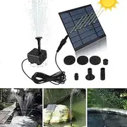 YaSao Mini Solar Fountain Pump Solar Water Pump Power Panel Kit Solar Panel Water Pump for Garden Pool Black