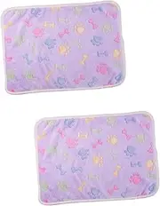 Hohopeti 2pcs Warm Pet Blanket for Dogs Cats Kitten Puppy Small Dog Bed Fleece Mat Pet Bedding