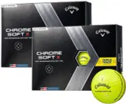 [2 Dozen] Callaway Golf Ball CHROME SOFT X 2022 (Triple Track_Yellow)