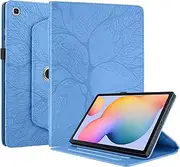 Samsung Galaxy Tab S6 Lite Case 2020/S6 Lite 2022 10.4", 360° Rotating Case for Galaxy Tab S6 Lite Tablet Model(SM-P610/SM-P615/SM-P613/SM-P619) Premium PU Leather Cover with Pen Holder-Turquoise