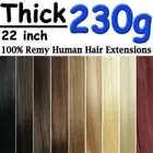 Mega THICK Clip in 100% Remy Human Hair Extensions Full Head Weft Brown Blonde