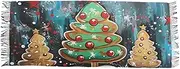 [XYMZR] Christmas Cookie Tree Star Women’s Scarf Soft Warm Long Scarves Shawl Wrap for Winter Autumn Spring Travel Office Home, Multi-colored