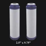 2 (GAC) Granular Activated Carbon 2.5" x 9.75" Water Filters Reverse Osmosis RO