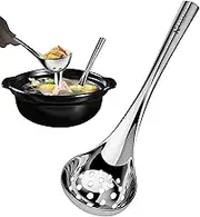 Derwrtup Slotted Serving Spoon,Stainless Steel Colander Spoon with Long Handle - Kitchen Accessories, Cooking Spoon for Buffet Dinner Restaurants Kitchen