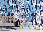 3D Doggy Seamless Wallpaper Wall Mural Removable Self-adhesive 136